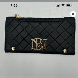 Badgley Mischka Long Card Wallet, Black, NWT